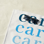 シンプル男の子パーソナライズされたの繰り返し名 ビーチタオル (インサイチュ)