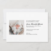 シンプル男の赤ちゃんブモダンルー誕生ベビーシャワーギフト 案内状 (裏面)