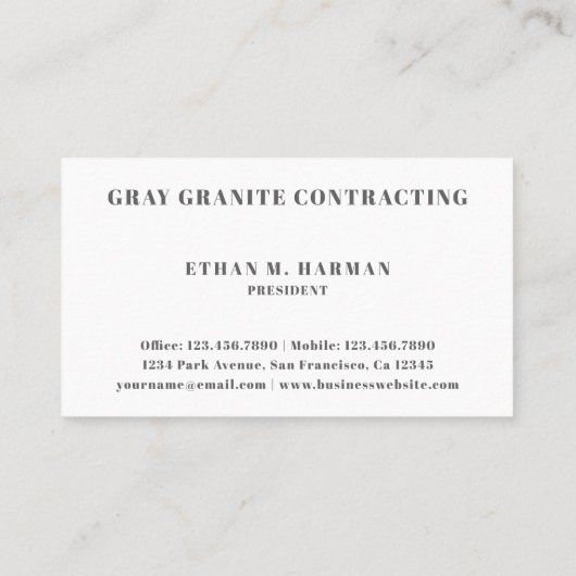 シンプル男らしグレモダンイ 名刺 (裏面)