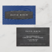 シンプル男らしシャルボはっきりしたードバッジ 名刺 (正面/裏面)