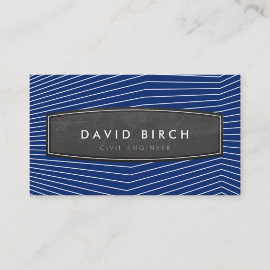 シンプル男らしシャルボはっきりしたードバッジ 名刺 (正面)