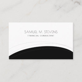 シンプル男らしモダンプロフェッショナルエレガントブラック 名刺