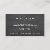 シンプル男らし板バッジ淡い色のググレー 名刺 (裏面)