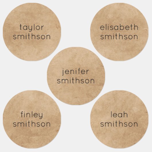 シンプル男女兼用エレガント名を追加 ラベル (グループ)