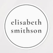 シンプル男女兼用エレガント名を追加 ラベル (デザイン2)