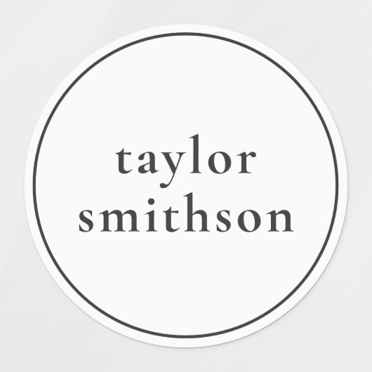 シンプル男女兼用エレガント名を追加 ラベル (デザイン1)