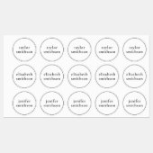 シンプル男女兼用エレガント名を追加 ラベル (シート)