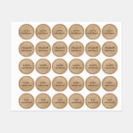 シンプル男女兼用エレガント名を追加 ラベル