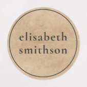 シンプル男女兼用エレガント名を追加 ラベル (デザイン2)