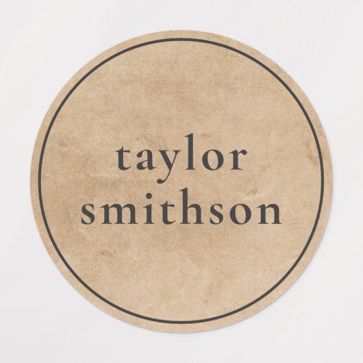 シンプル男女兼用エレガント名を追加 ラベル (デザイン1)