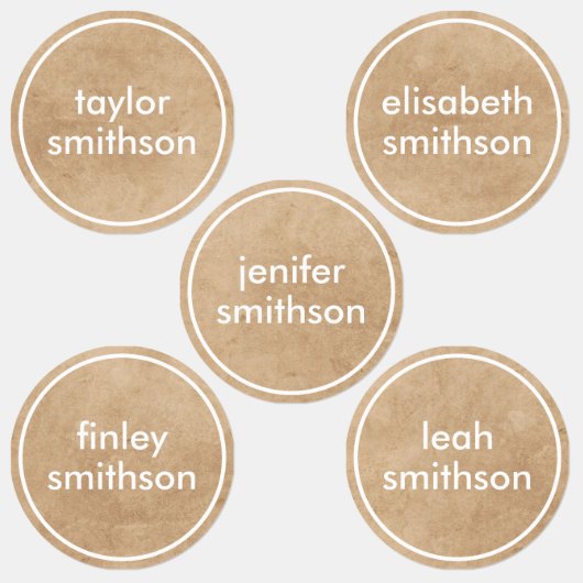 シンプル男女兼用エレガント名を追加 ラベル (グループ)