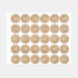 シンプル男女兼用エレガント名を追加 ラベル