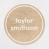 シンプル男女兼用エレガント名を追加 ラベル (デザイン1)