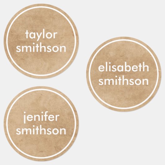 シンプル男女兼用エレガント名を追加 ラベル (グループ)