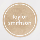 シンプル男女兼用エレガント名を追加 ラベル (デザイン1)