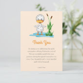 シンプル男女兼用ダック赤ちゃんシャワー サンキューカード (スタンド正面)
