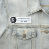 シンプル画像の専門技術ブルーホワイト 名札 (インサイチュ)