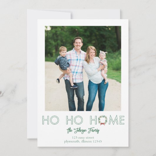 シンプル発モダン表 案内状 (正面)