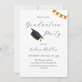 シンプル発表パーティ招待クラスオブ2024 招待状 (正面)