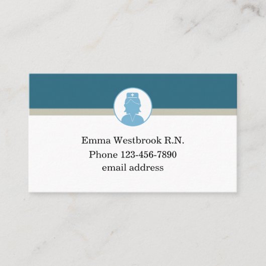 シンプル登録ナース連絡 名刺 (正面)