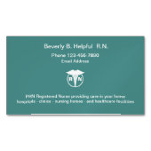 シンプル登録ナースR.N マグネット名刺 (正面)