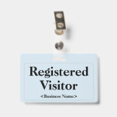 シンプル登録ビジターのバッジ バッジ (Back with Clip)