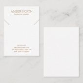 シンプル白いブレスレットのネックレス 名刺 (正面/裏面)