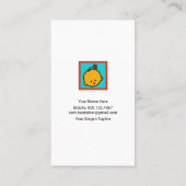 シンプル白い浮きカラフルハートベビーシッター 名刺 (裏面)