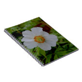 シンプル白い牡丹の花 ノートブック (右側)