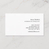 シンプル白い目と眉のサロンとスパ 名刺 (裏面)