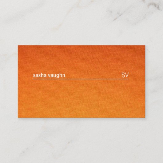 シンプル白い線/テキスタイル勾配 名刺 (正面)