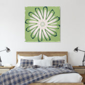 シンプル白い花 キャンバスプリント (インサイチュ (寝室))