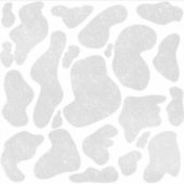 シンプル白い銀大きな牛の斑点 シール (正面)