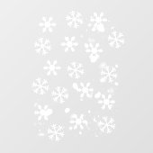 シンプル白い雪片の窓が貼り付く ウィンドウサイン (シート)