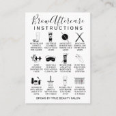 シンプル白い黒い眉アフターケアのアイコン 名刺 (正面)