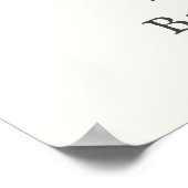 シンプル白うさぎ緑ウェルカムベビーシャワー ポスター (角)