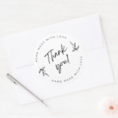 シンプル白おモダン礼サークルステッカー ラウンドシール (封筒)