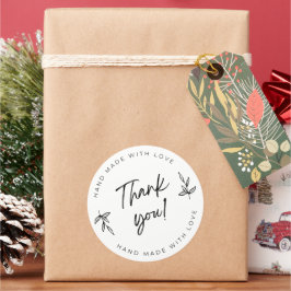 シンプル白おモダン礼サークルステッカー ラウンドシール