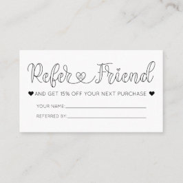 シンプル白かわいらしハートタイポグラフィ紹介 名刺