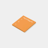 シンプル白とオレンジ感謝 ポストイット (アングル)