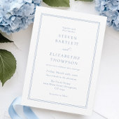 シンプル白と埃の多いブ結婚ルー 招待状