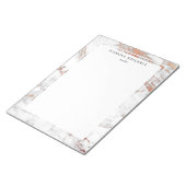 シンプル白と金ゴールド大理石メモ帳 ノートパッド (アングル)