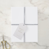 シンプル白と金ゴールド結婚の ギフトタグ (より糸付き)