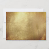 シンプル白と金属の金ゴールド幾何学的招待状 招待状 (裏面)