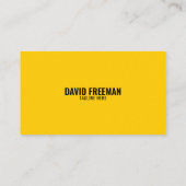 シンプル白と黄の建築ブルドーザー 名刺 (裏面)