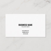 シンプル白と黒の建築サイトのシルエット 名刺 (裏面)