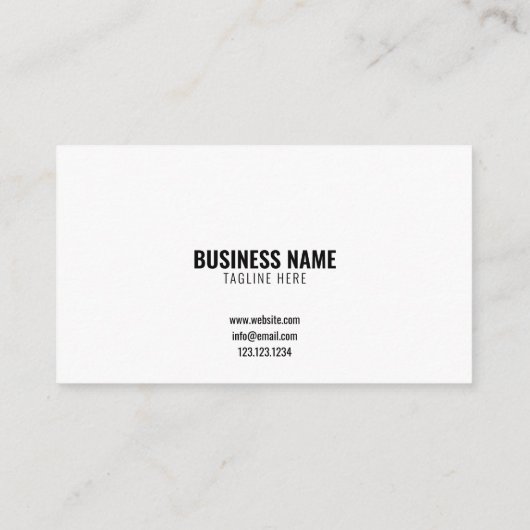 シンプル白と黒の建築サイトのシルエット 名刺 (裏面)