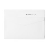 シンプル白と黒モダン結婚の延期 ラップアラウンドラベル (裏面)