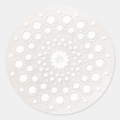 シンプル白のエレガントサロンとスパ ラウンドシール (正面)