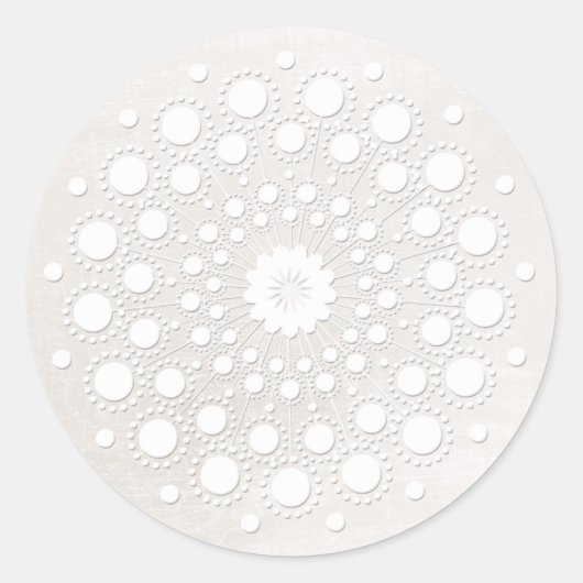 シンプル白のエレガントサロンとスパ ラウンドシール (正面)